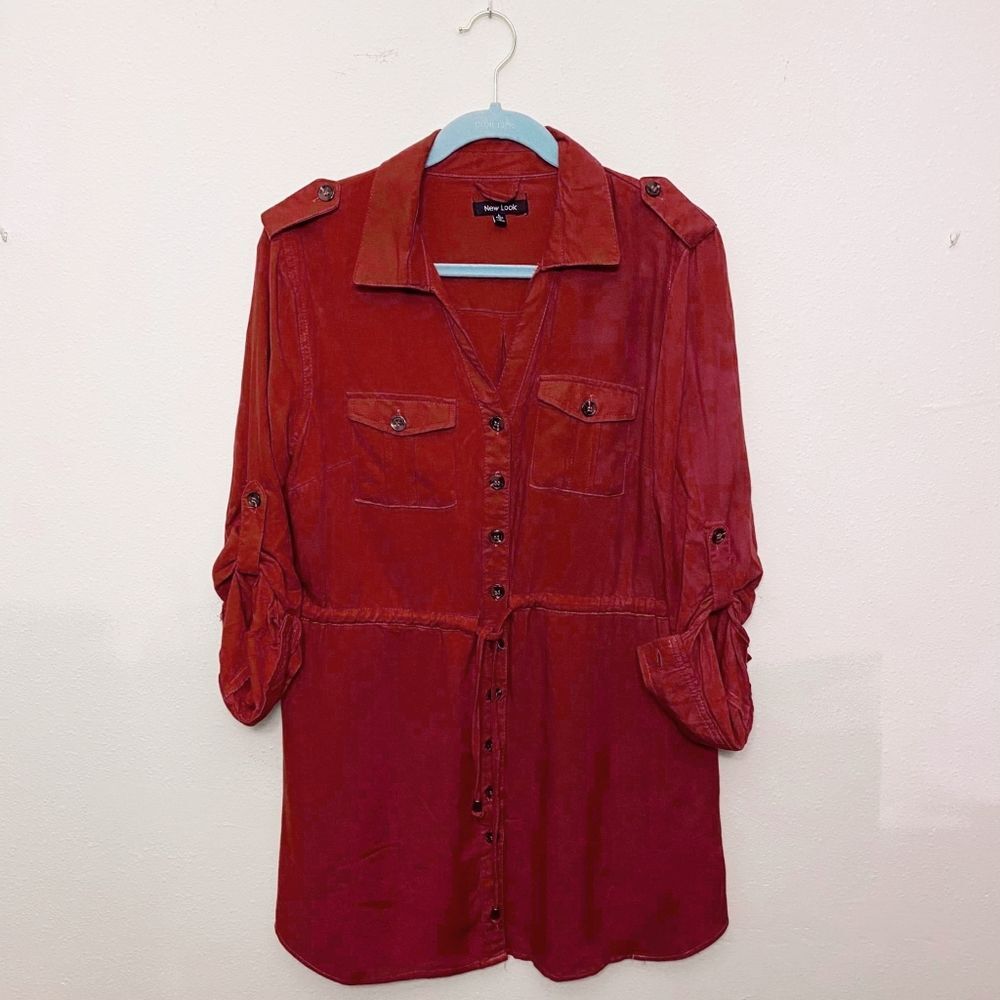 New Look Dress with Tie Copper Color Size L